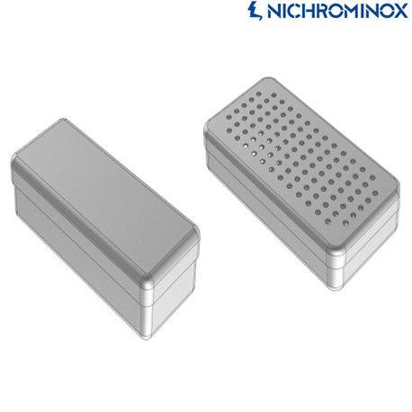 Perforated Aluminium Box Size 18 x 9 x 3 cm #184016